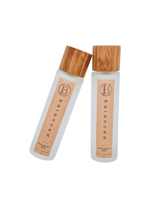 Plant based room spray. Recycled glass bottle with wood lid.